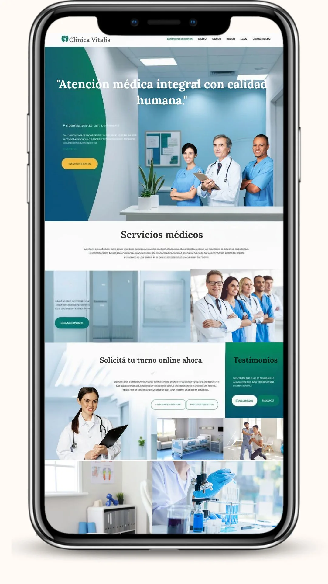 diseño de paginas web para clinicas y sanatorios